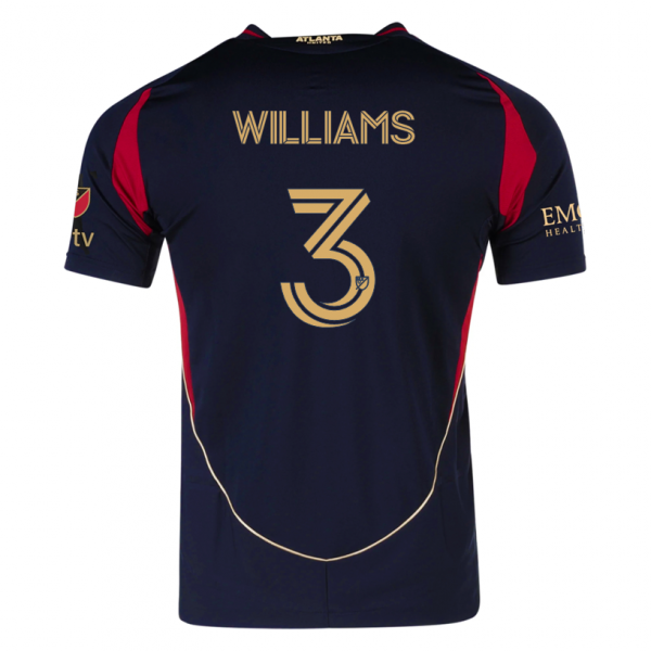 adidas Derrick Williams Atlanta United Home Jersey w/ MLS Patches 25/26 (Red/Black)