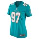 Women's Miami Dolphins Rashard Lawrence Nike  Aqua Team Game Jersey