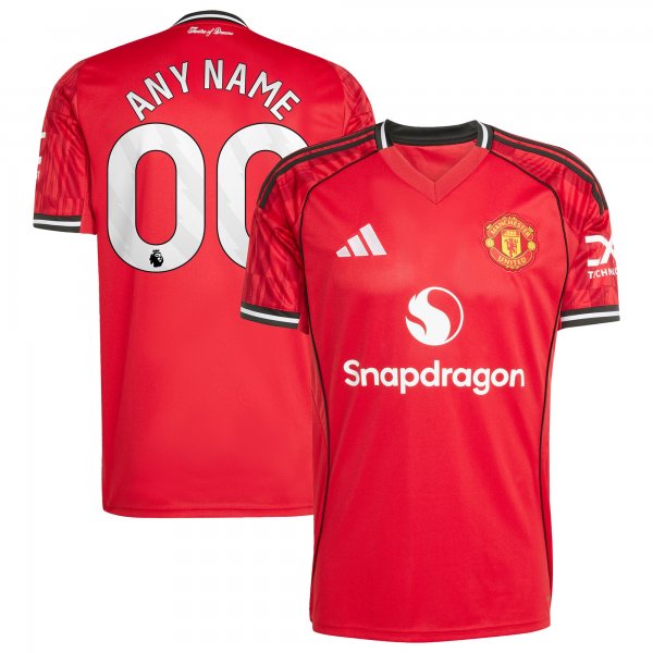 Manchester United adidas Home 2025/26 Custom Replica Jersey - Red