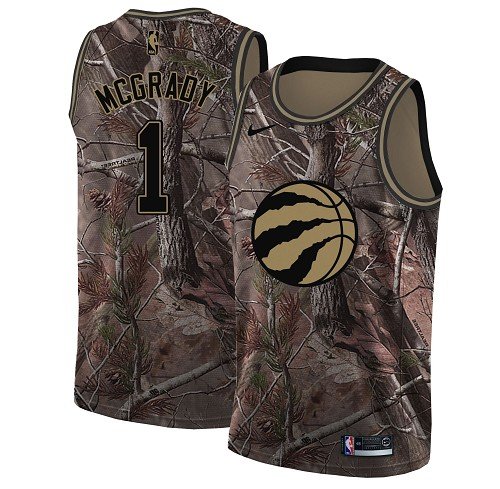 Nike Toronto Raptors #1 Tracy Mcgrady Camo Youth NBA Swingman Realtree Collection Jersey