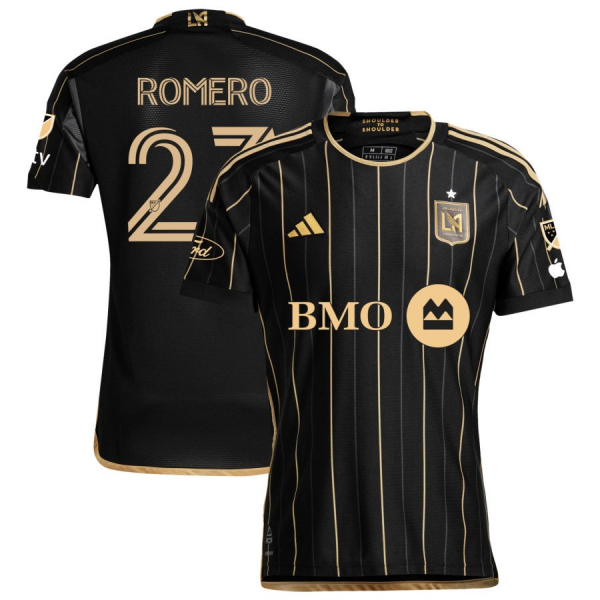adidas LAFC Abraham Romero Home Jersey w/ MLS + Apple TV + Ford Patches 24/25 (Black/Gold)