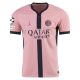 Nike Paris Saint-Germain Bradley Barcola Third Jersey w/ Champions League Patches 24/25 (Rust Pink/Black)