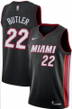 Men's Nike Miami Heat #22 Jimmy Butler Black Swingman Basketball Jersey