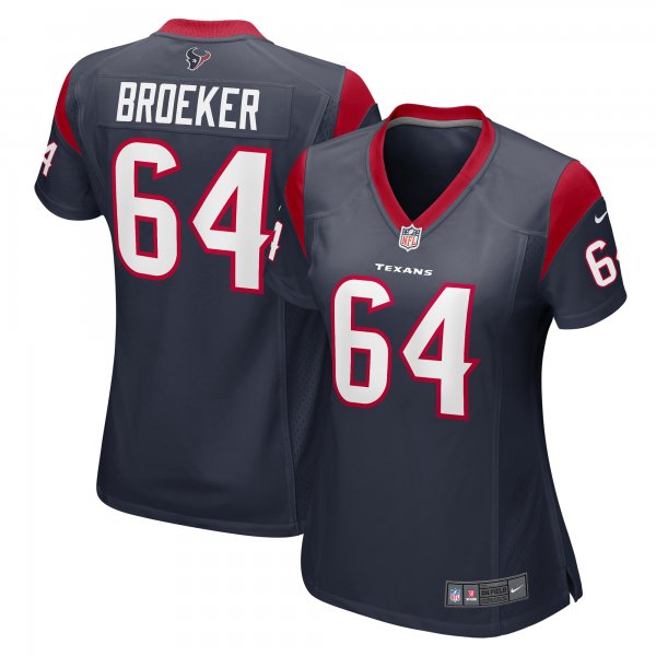 Women's Houston Texans Nick Broeker Nike  Navy Team Game Jersey