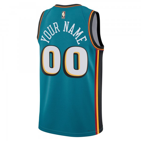 Unisex Detroit Pistons Nike Teal 2022/23 Custom Swingman Jersey - Classic Edition