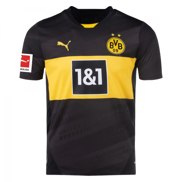 Puma Borussia Dortmund Waldemar Anton Away Jersey w/ Bundesliga Patch 24/25 (Puma Black/Faster Yellow)