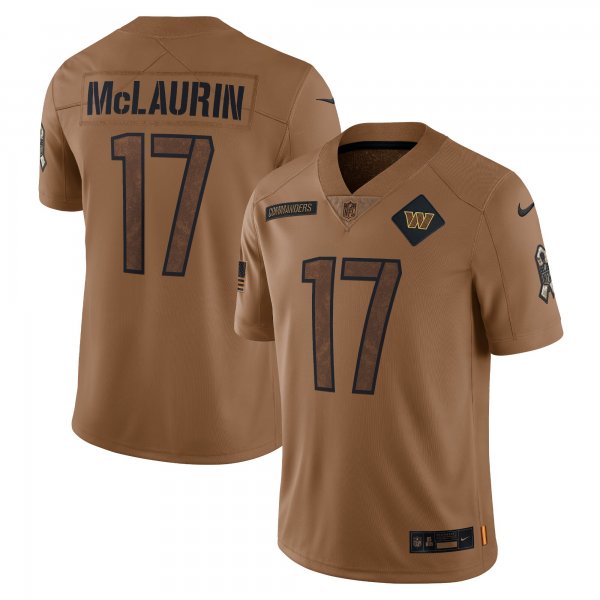 Men's Washington Commanders #17 Terry McLaurin Nike Brown 2023 Salute To Service Limited Jersey