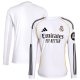 Real Madrid adidas 2025/26 Home Replica Long Sleeve Jersey - White