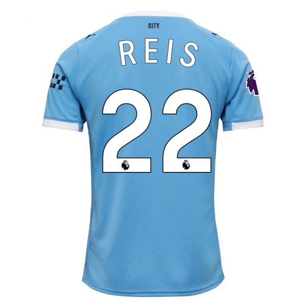 Puma Vitor Reis Manchester City Home Jersey 25/26 w/ EPL + Sponsor Patch (Team Light Blue/Puma White)