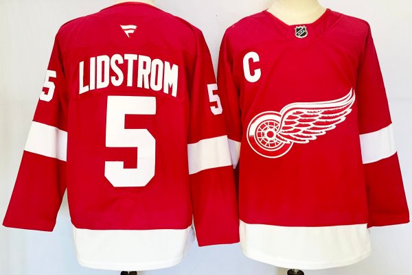 Men's #5 Nicklas Lidstrom Detroit Red Wings Red City Edition Jersey