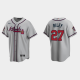 Men's Atlanta Braves #27 Austin Riley Gray 2021 MLB All-Star Jersey