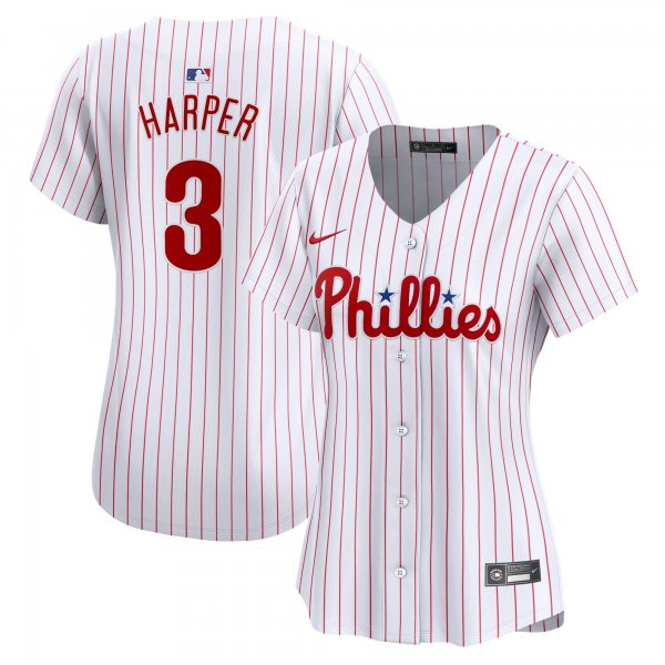 Women's Philadelphia Phillies Bryce Harper Nike White Home Limited Player Jersey