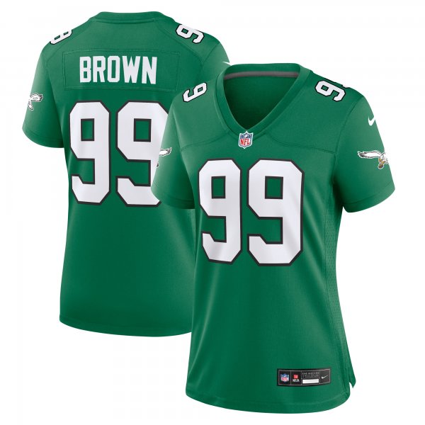 Women's Philadelphia Eagles Jerome Brown Nike Kelly Green Alternate Game Jersey