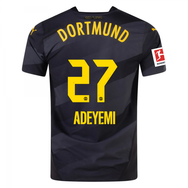 Puma Borussia Dortmund Karim Adeyemi Away Jersey w/ Bundesliga Patch 24/25 (Puma Black/Faster Yellow)