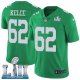 Youth Nike NFL Philadelphia Eagles #62 Jason Kelce Limited Green Rush Vapor Untouchable Super Bowl LII Jersey