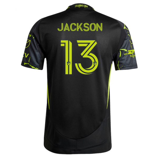 adidas Aziel Jackson Columbus Crew Away Jersey w/ MLS Patches 25/26 (Black/Yellow)