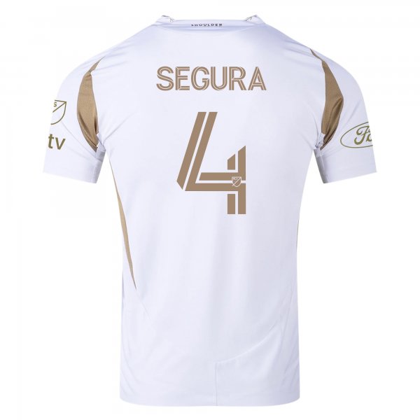 adidas Ryan Hollingshead LAFC Away Jersey w/ MLS + Apple + Ford Logo 25/26 (White/Gold)
