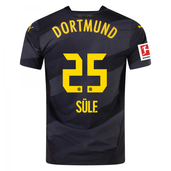 Puma Borussia Dortmund Niklas Süle Away Jersey w/ Bundesliga Patch 24/25 (Puma Black/Faster Yellow)