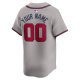 Men's Atlanta Braves  Nike Gray Away Limited Custom Jersey