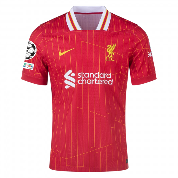 Nike Liverpool Match Darwin Núñez Home Jersey w/ Champions League Patches 24/25 (Gym Red/Chrome Yellow)