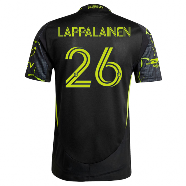 adidas Lassi Lappalainen Columbus Crew Away Jersey w/ MLS Patches 25/26 (Black/Yellow)