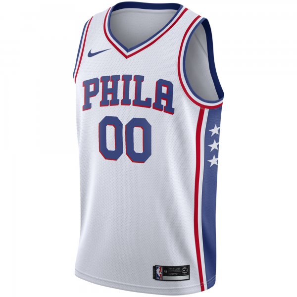 Men's Philadelphia 76ers Nike White 2020/21 Swingman Custom Jersey - Association Edition