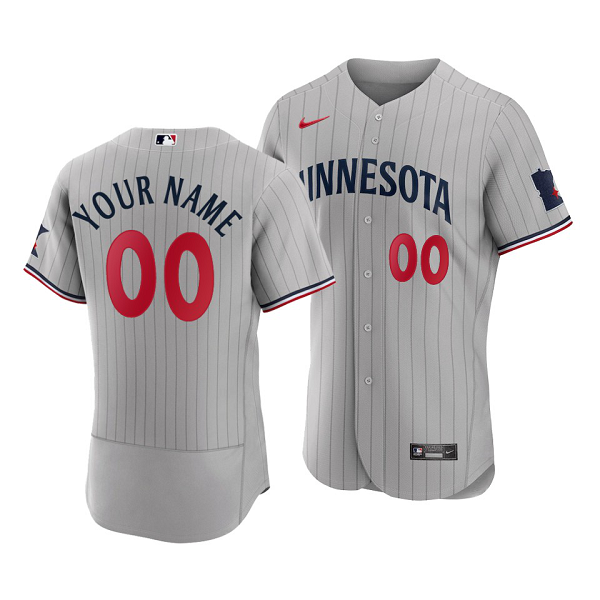 Men's Minnesota Twins Custom 2023 Flexbase Gray Jersey