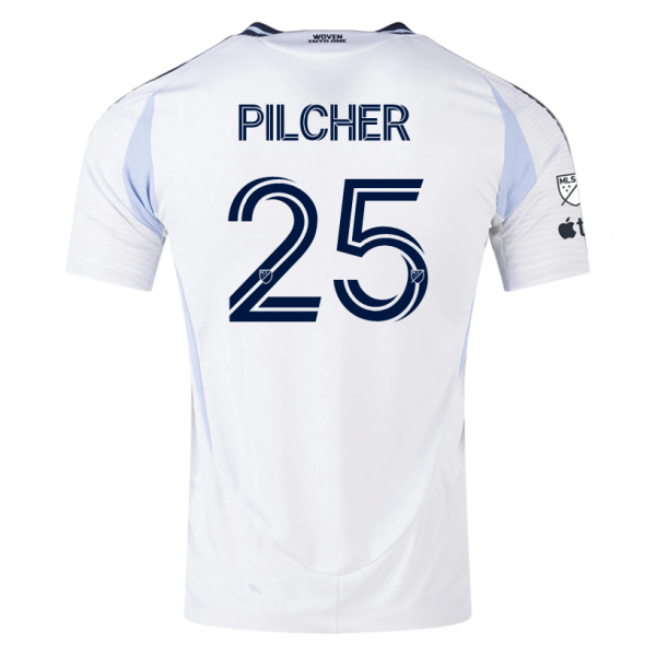 adidas San Diego FC Ian Pilcher Away Jersey 25/26 w/ MLS & Apple Patch (White)