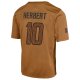 Youth Los Angeles Chargers Justin Herbert Nike Brown 2023 Salute To Service Limited Jersey