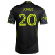 adidas Derrick Jones Columbus Crew Away Jersey w/ MLS Patches 25/26 (Black/Yellow)