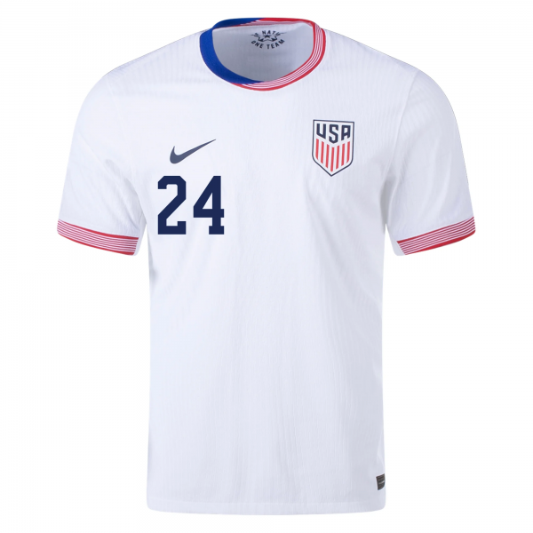 Nike Mens United States Josh Sargent Match Home Jersey 24/25 (White/Obsidian)