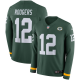 Men's Green Bay Packers #12 Aaron Rodgers Nike Green Therma Long Sleeve Jersey