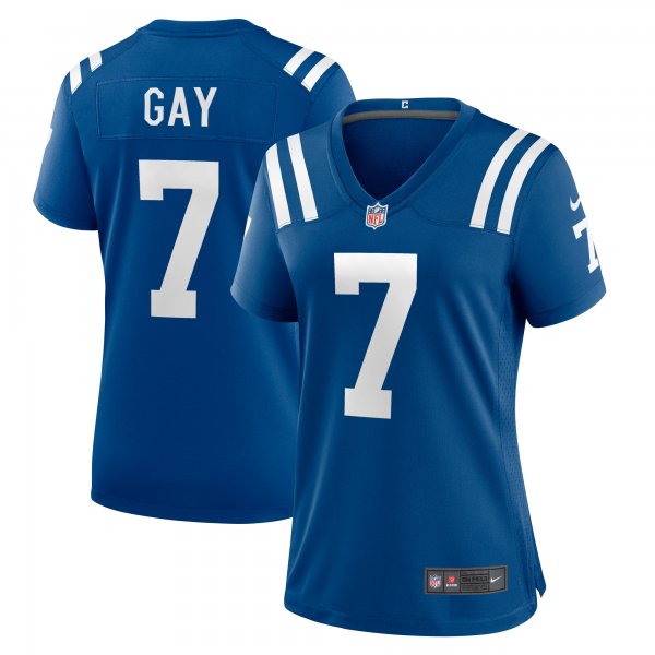 Women's Indianapolis Colts Matt Gay Nike Royal Team Game Jersey