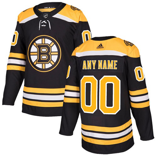 Youth Adidas Boston Bruins Black Home NHL Customized Jersey