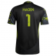 adidas Nicholas Hagen Columbus Crew Away Jersey w/ MLS Patches 25/26 (Black/Yellow)