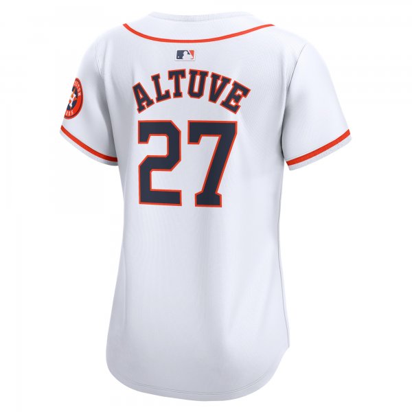 Women's Houston Astros Jose Altuve Nike White Home Limited Player Jersey