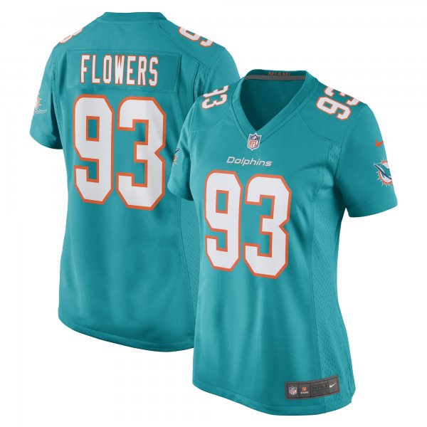 Women's Miami Dolphins Trey Flowers Nike Aqua Game Player Jersey