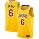 Los Angeles Lakers #6 LeBron James Gold NBA Swingman Icon Edition Jersey