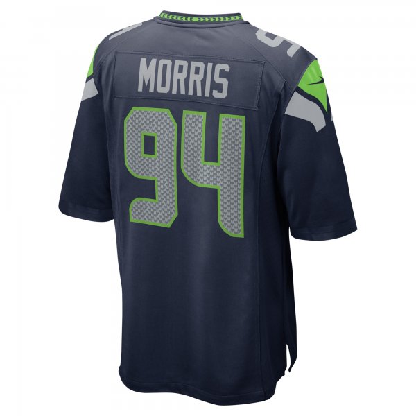 Men's Seattle Seahawks Mike Morris Nike College Navy  Game Jersey