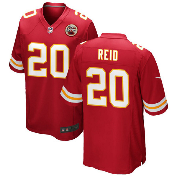 Youth Kansas City Chiefs #20 JUSTIN REID Red Game Jersey