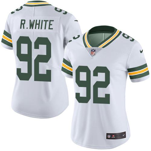 Nike Green Bay Packers #92 Reggie White White Women's Stitched NFL Vapor Untouchable Limited Jersey