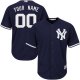 Men's New York Yankees Navy Blue Majestic MLB Customized Alternate Cool Base Jersey