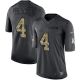 Nike Dallas Cowboys #4 Dak Prescott Black Youth Stitched NFL Limited 2016 Salute to Service Jersey