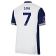 Nike Tottenham Son Heung-min Home Jersey w/ EPL + No Room For Racism Patches 24/25 (White/Binary Blue)
