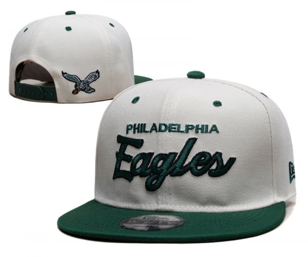 Philadelphia Eagles Off White and Green Cap