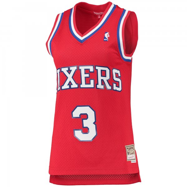 Women's Philadelphia 76ers Allen Iverson Mitchell & Ness Red 2002/03 Hardwood Classics Swingman Jersey