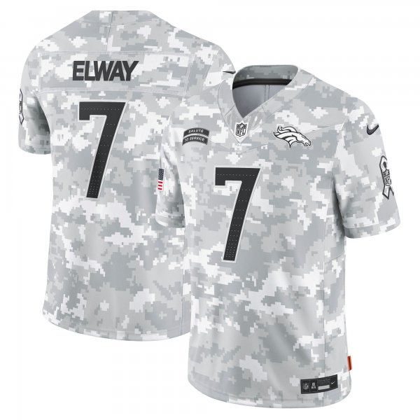 Men's Denver Broncos #7 John Elway Nike Arctic Camo 2024 Salute to Service Retired Player Limited Jersey