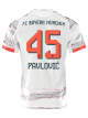 adidas Pavlovic Away Jersey 25/26 w/ Sponsor + Meister Bundesliga Patch (White/Red]