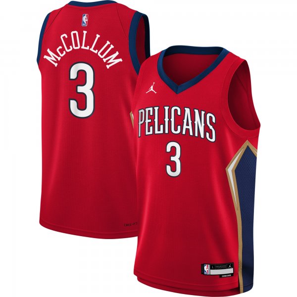 Youth New Orleans Pelicans C.J. McCollum Jordan Brand Red Swingman Jersey - Statement Edition