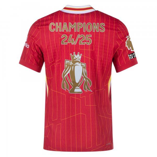 Nike Liverpool Match Home Jersey w/ Champions Nameset + EPL 2025 (Gym Red/Chrome Yellow) (Copy)
